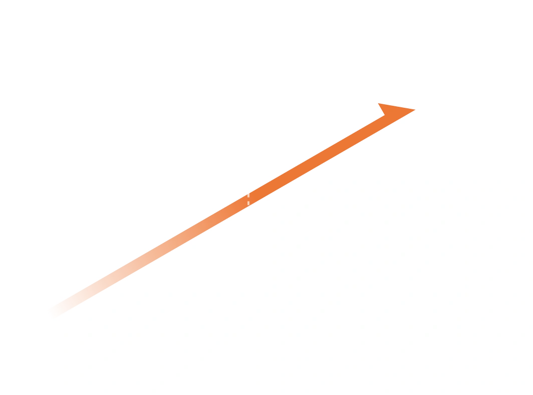 Growth chart of our aim to reach No.1 in Japan for international trade value by 2032